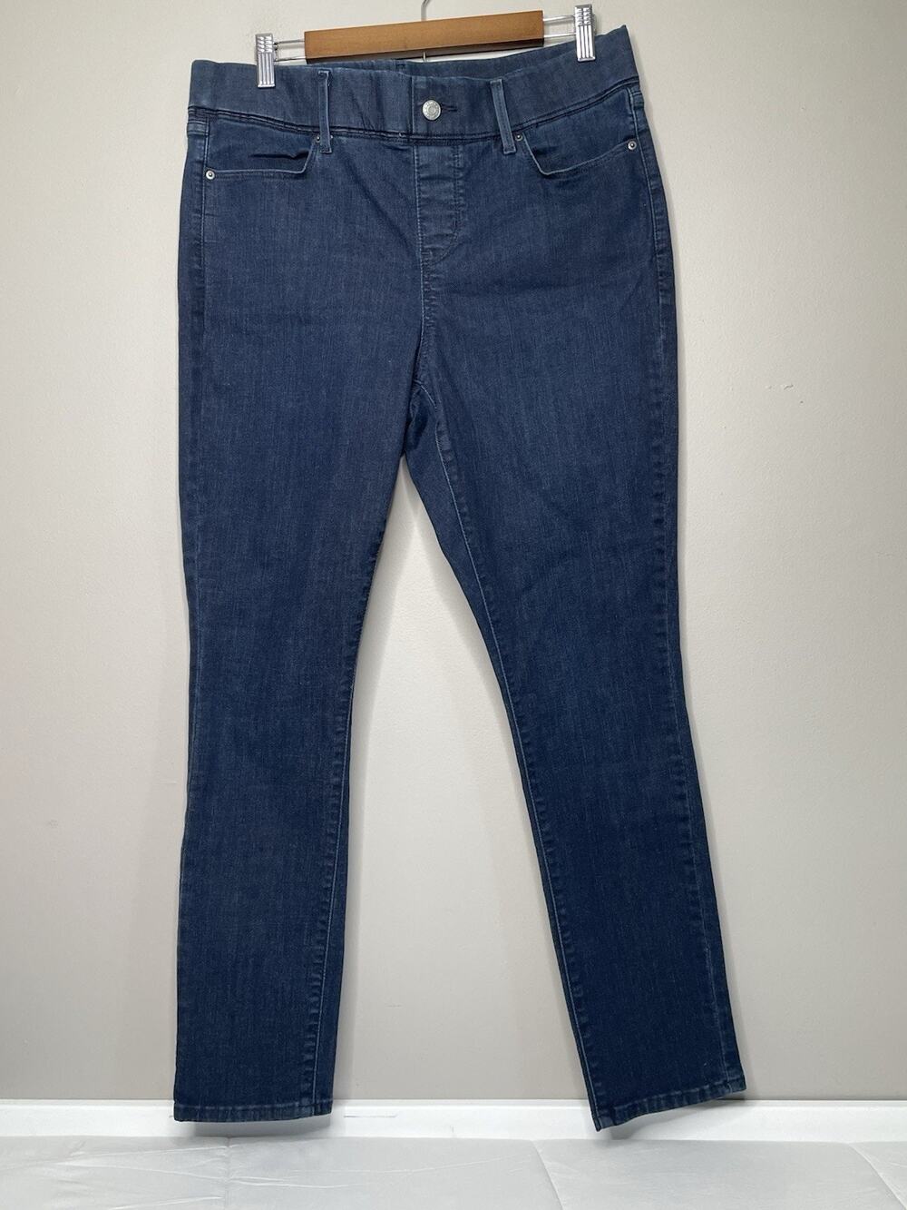 Levi Strauss Signature Perfect Pull-On Skinny Jeans Women’s 14 W32 Blue Stretch